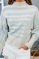 Underlying Meaning Striped Dolman Sleeve Sweater (Oatmeal/Blue) - NanaMacs