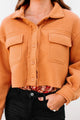 New Contender Cropped Fleece Shacket (Rust) - NanaMacs