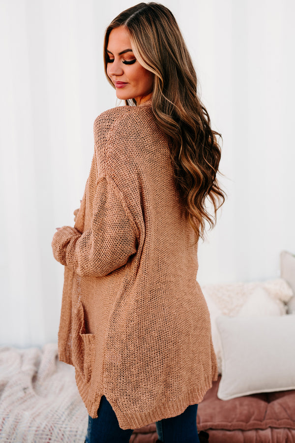 Breaking Down Boundaries Open Front Cardigan (Rust) - NanaMacs