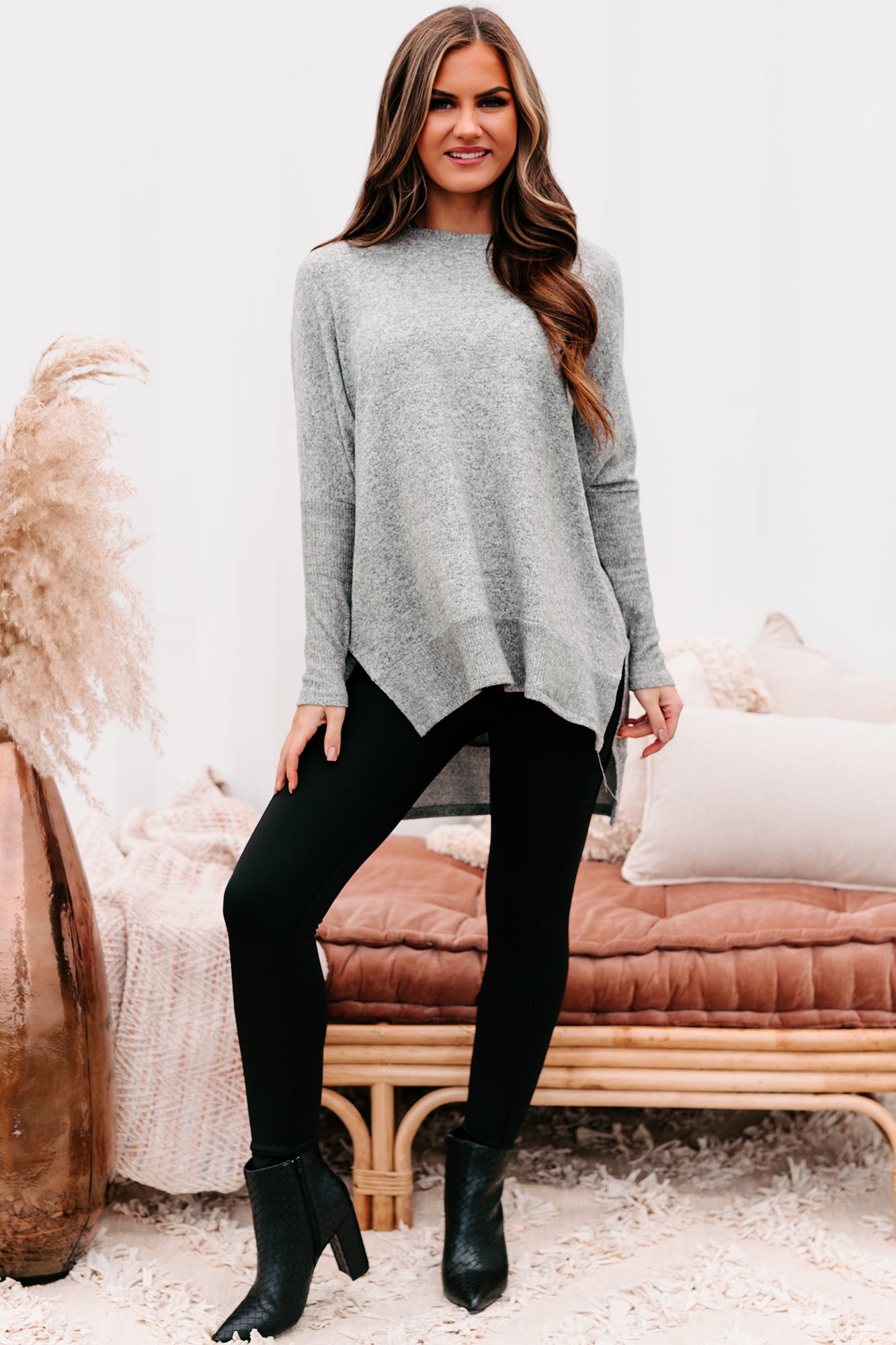 Cable Knit Tunic Grey Melange Hatley CA, 47% OFF