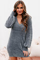 Aspen Outings Chenille Knit Sweater Dress (Charcoal) - NanaMacs