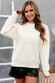 "Malibu Athletics" Embroidered Crewneck Sweatshirt (Cream) - NanaMacs