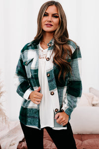 Shift In The Wind Plaid Shacket (Green) - NanaMacs