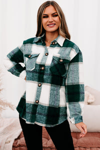 Shift In The Wind Plaid Shacket (Green) - NanaMacs