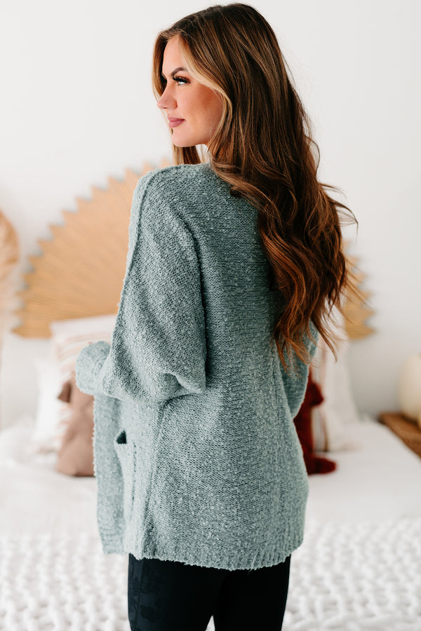 Lovely Reflection Closed Knit Cardigan (Sage) - NanaMacs