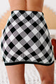 Extra Credit Plaid Crop Top & Skirt Set (Black) - NanaMacs