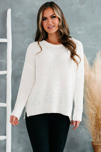 Completely In Love Chenille Knit Sweater (Ivory) - NanaMacs