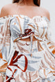 Coastal Crush Off The Shoulder Cut-Out Mini Dress (Ivory) - NanaMacs