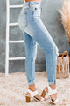 Conclusive Evidence Kancan High Rise Distressed Mom Jeans (Medium) - NanaMacs