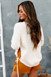 Appreciating Beauty Floral Sleeved Sweater (Ivory) - NanaMacs