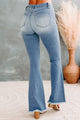 Toledo High Rise Frayed Hem Regular Inseam YMI Flare Jeans (Medium) - NanaMacs