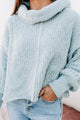 Moray Chenille Cowl Neck Sweater (Sea Foam) - NanaMacs