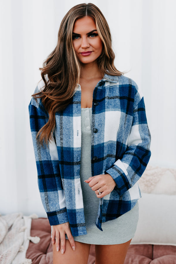 Dirt Road Memories Plaid Button-Down (Blue) - NanaMacs