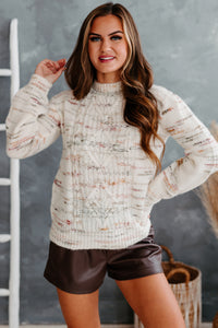 Never Ending Gratitude Textured Knit Sweater (Ivory) - NanaMacs