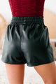Difference Of Opinion High Waist Faux Leather Shorts (Black) - NanaMacs