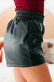Difference Of Opinion High Waist Faux Leather Shorts (Black) - NanaMacs