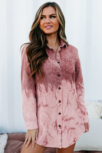 Free Thinker Ombre Corduroy Shirt (Mauve) - NanaMacs