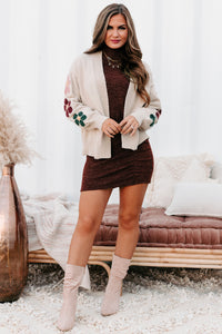 Snuggle Season Floral Sleeve Cardigan (Cream Multi) - NanaMacs