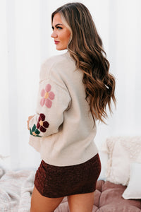 Snuggle Season Floral Sleeve Cardigan (Cream Multi) - NanaMacs