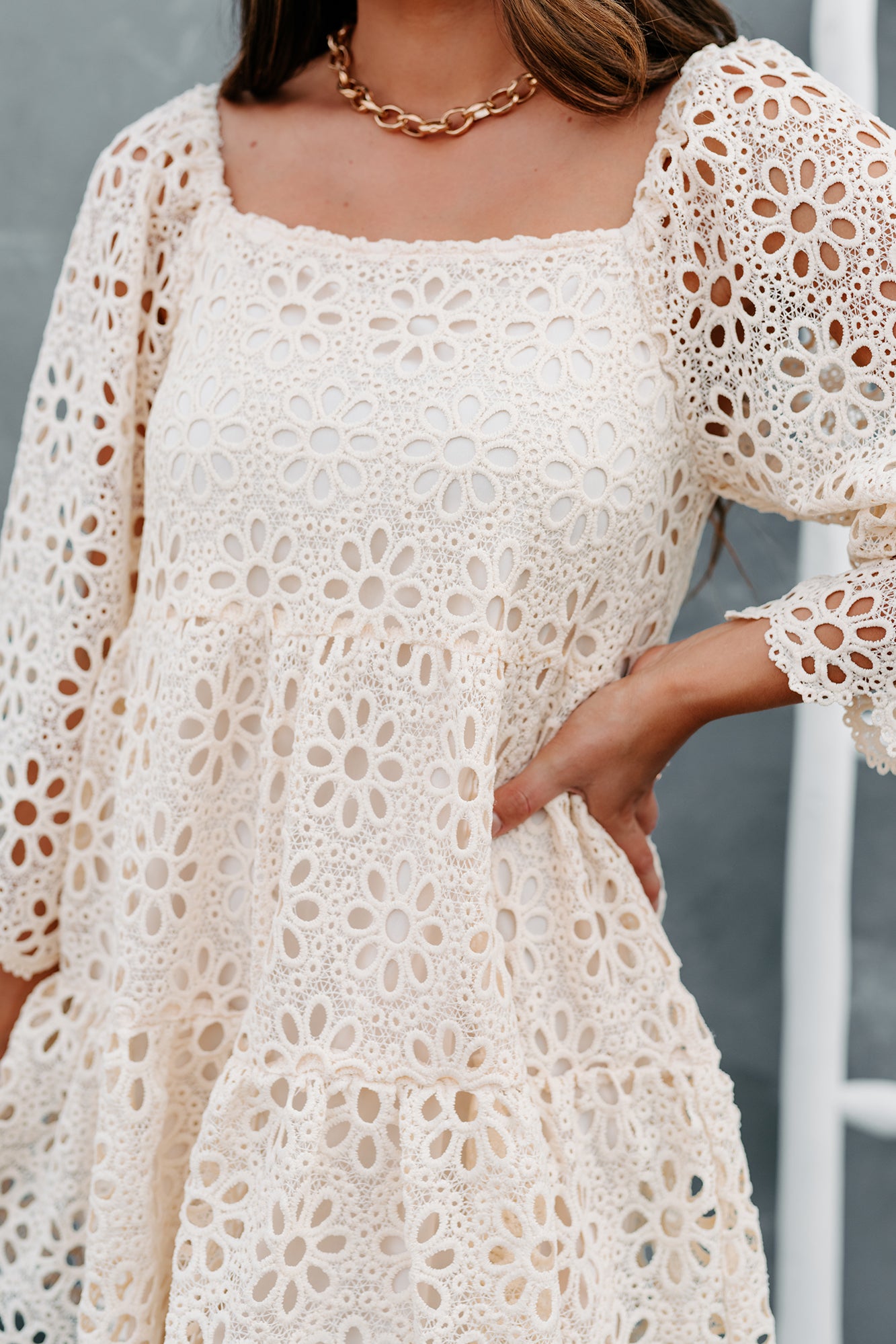 Daisy Dreams Crochet Lace Dress (Vintage Ivory) - NanaMacs