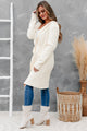 Better Days Are Coming Tie-Waist Hooded Cardigan/Coat (Ivory) - NanaMacs
