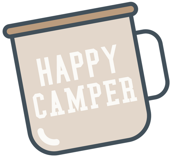 What A "Happy Camper" Graphic Crewneck (Ash Grey) - Print On Demand - NanaMacs