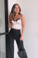 Secretly Seductive Padded Bustier Crop Top (Champagne)
