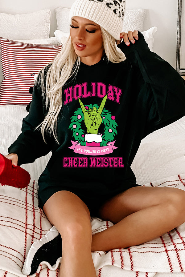 "Holiday Cheer Meister" Graphic Multiple Shirt Options (Black) - Print On Demand - NanaMacs