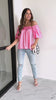 Friend Zone Puff Sleeve Top (Pink) - NanaMacs