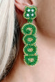 Good Luck With That Beaded Earrings (Green/Gold) - NanaMacs