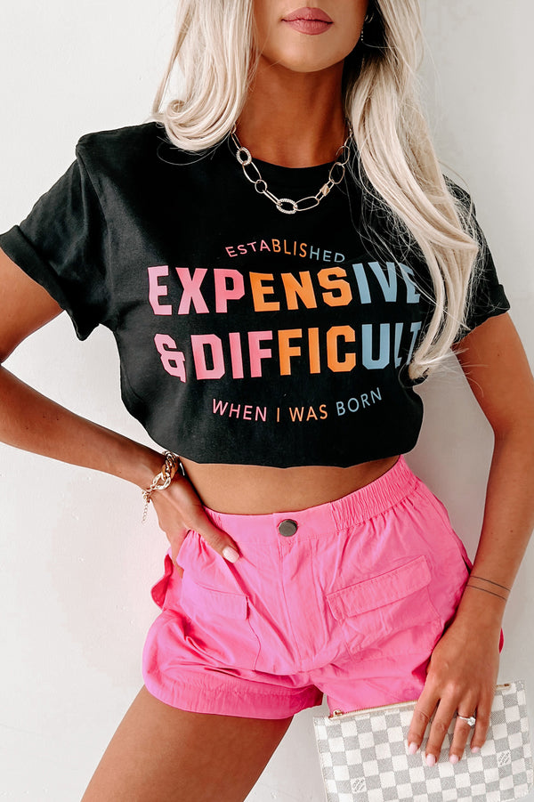 "Expensive & Difficult" Graphic Multiple Shirt Options (Black) - Print On Demand - NanaMacs