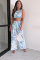 Somewhere On A Yacht Two Piece Pant Set (Blue)