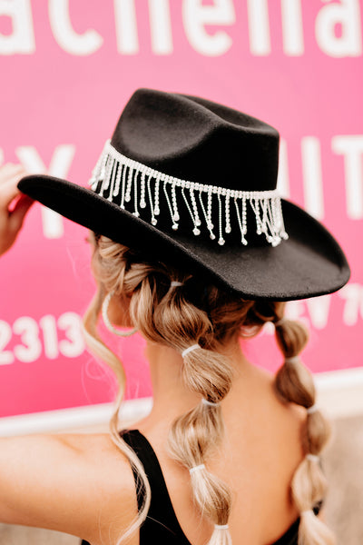 Star Studded Line-Up Rhinestone Star Cowboy Hat (Black) – NanaMacs