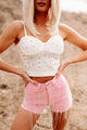 In The Stars Studded Padded Crop Top (White) - NanaMacs