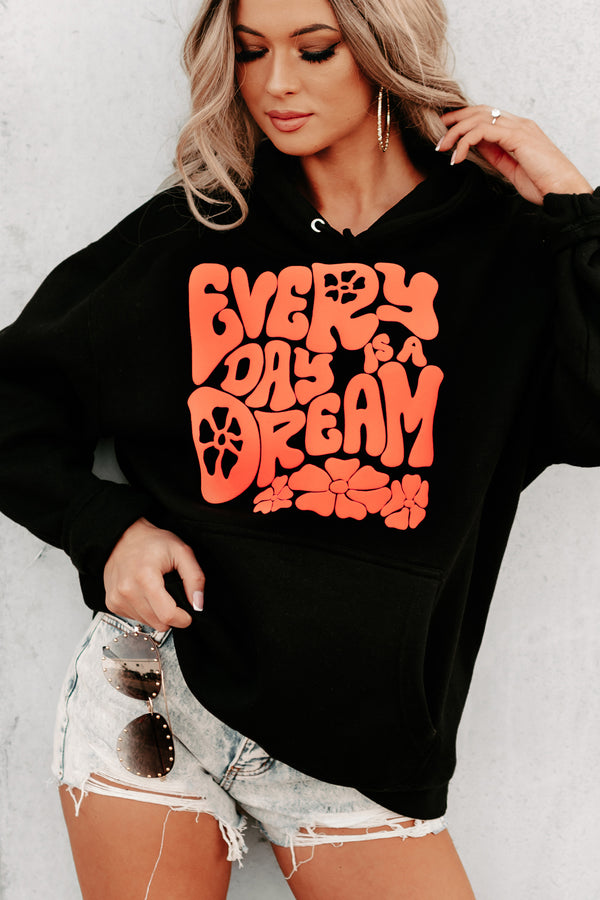 "Every Day Is A Dream" Puff Graphic Multiple Shirt Options (Black) - Print On Demand - NanaMacs