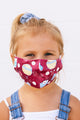 Fitness Print Kids Cloth Face Mask (Burgundy Multi) - NanaMacs
