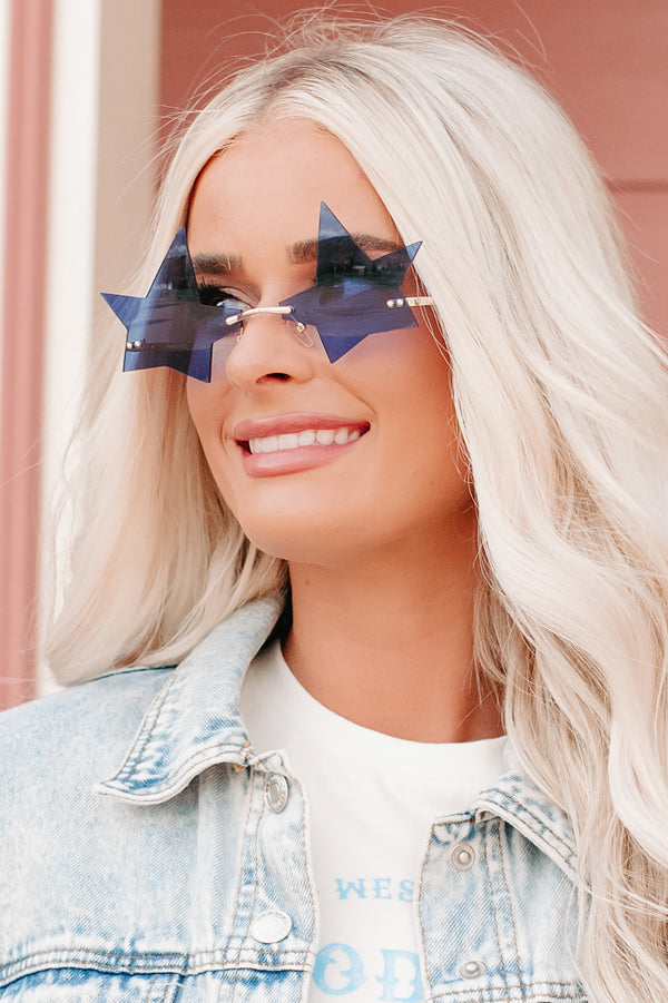 Starla Tinted Star Sunglasses (Blue) - NanaMacs