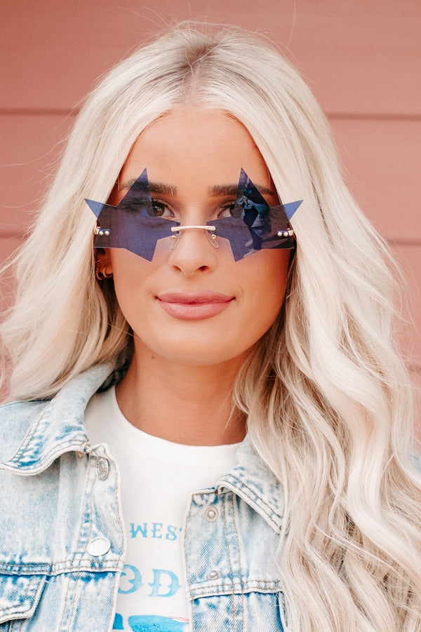 Starla Tinted Star Sunglasses (Blue) - NanaMacs