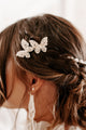 The Beauty Of Change Butterfly Pearl Hair Clip (White/Gold) - NanaMacs