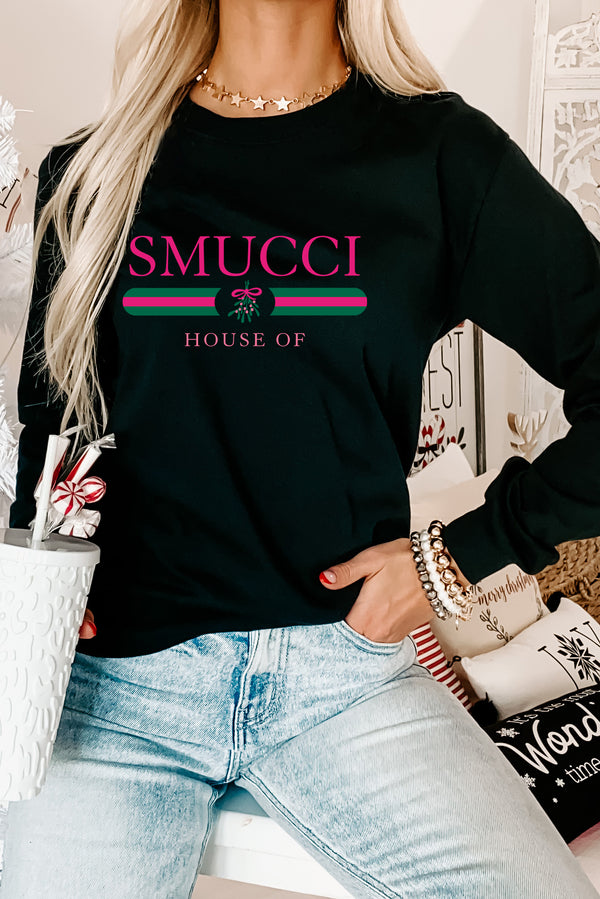 "House Of Smucci" Parody Graphic Multiple Shirt Option (Black) - Print On Demand - NanaMacs