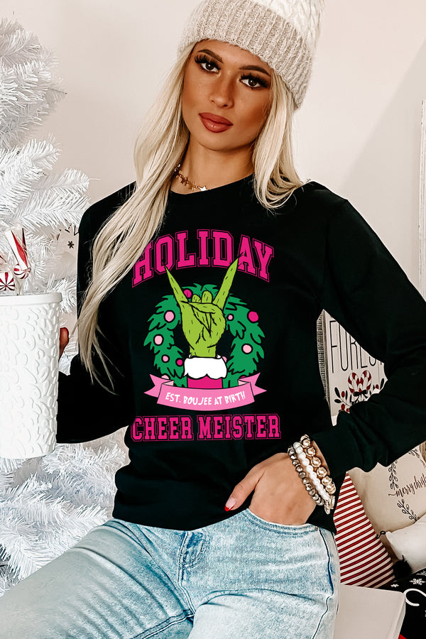 "Holiday Cheer Meister" Graphic Multiple Shirt Options (Black) - Print On Demand - NanaMacs