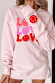 Groovy Love Graphic Crewneck (Light Pink) - Print On Demand - NanaMacs