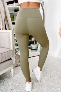 Peak Condition High Waisted Leggings (Thyme Green) - NanaMacs