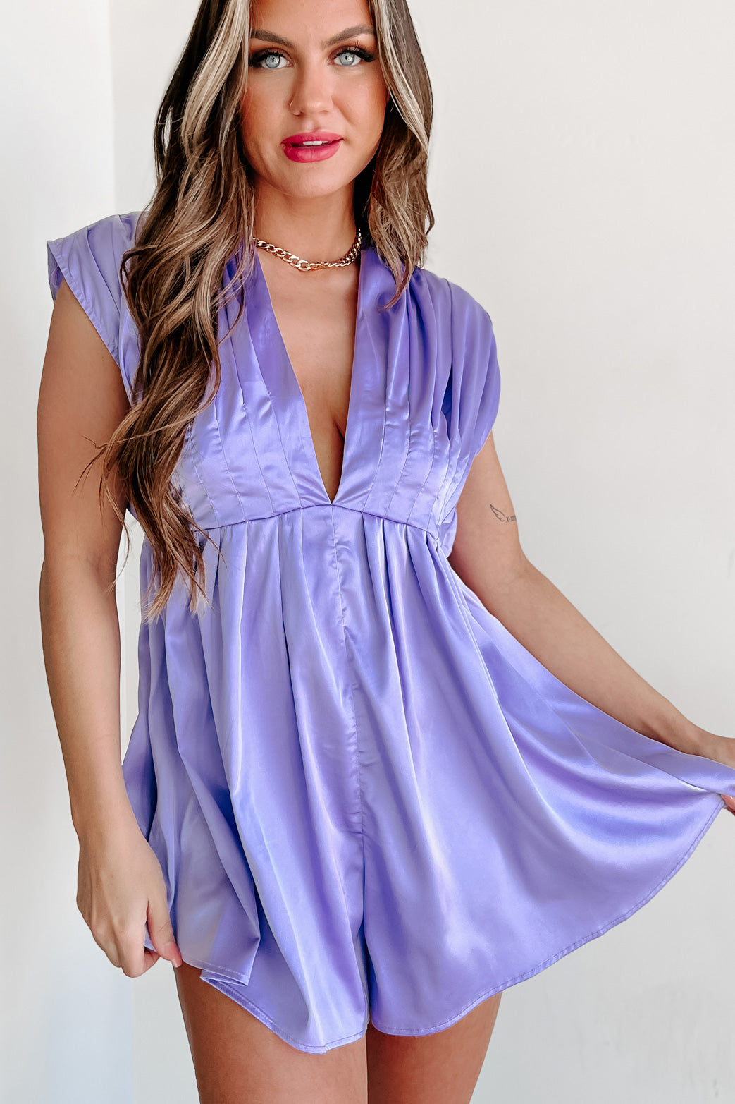 Minorca Washed Mauve Romper