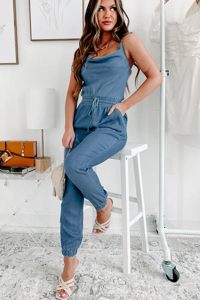 Justine Front Zip Denim Jumpsuit (Medium Denim) · NanaMacs