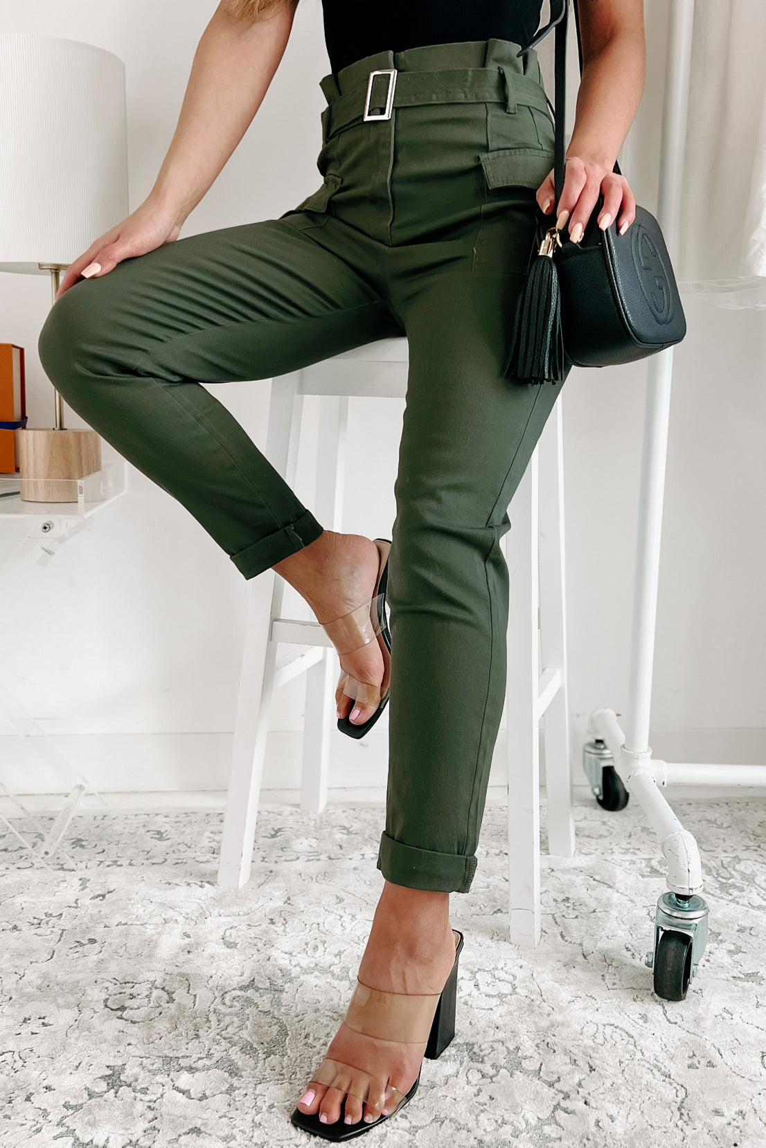 Plus Size Chloe High Waisted Paper Bag Pants – Fashion Gal Clothing