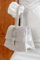 Designated Diva Rhinestone Wrist Handle Bag (Silver) - NanaMacs
