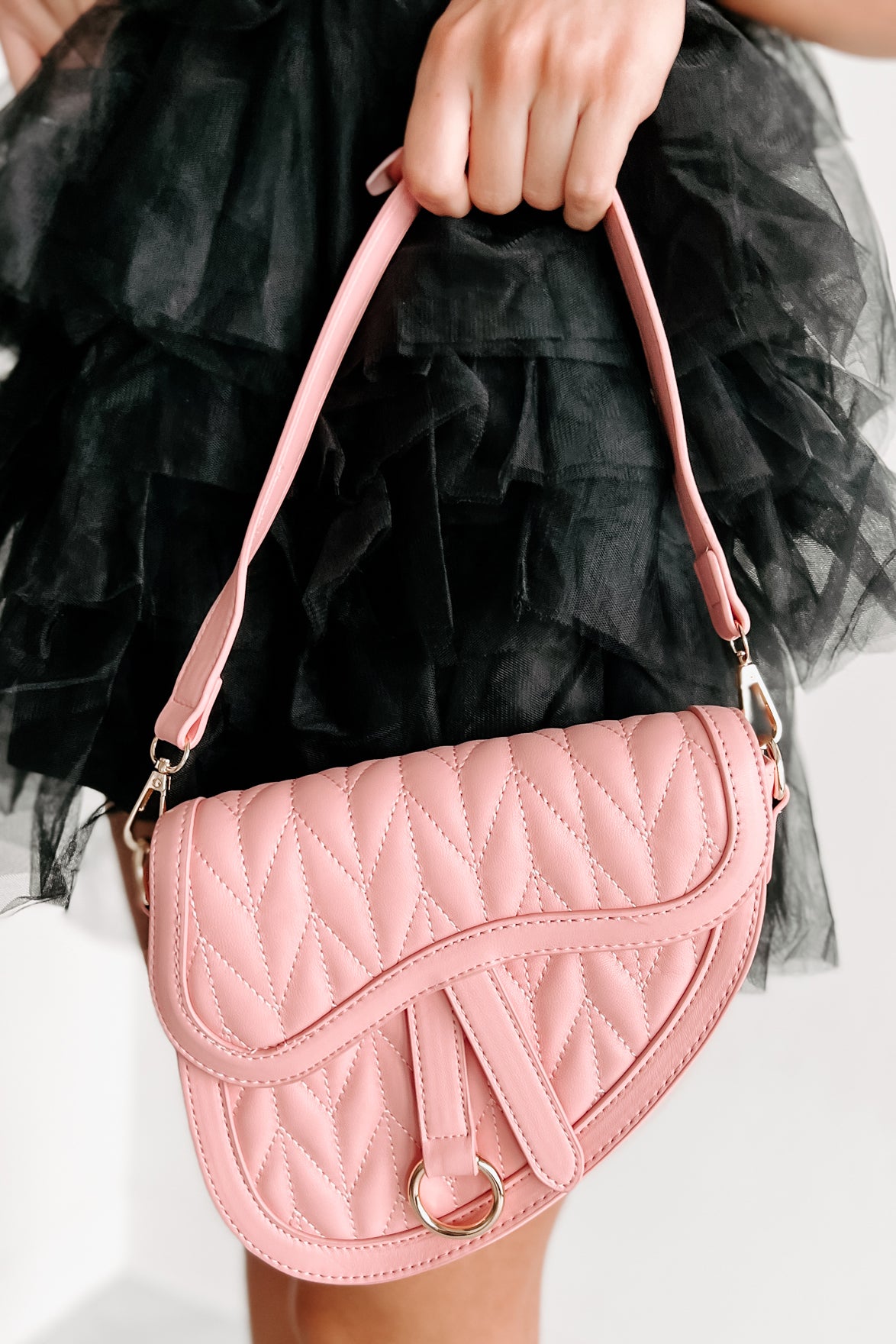 Christian Dior Pink Blush Satin Mini Saddle Bag  AGL1901  LuxuryPromise