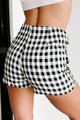 Never Doubted Plaid Shorts (Black/White) - NanaMacs