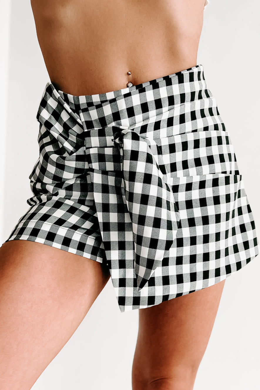 Checkered high waisted on sale shorts